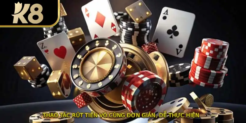 Thao tác rút tiền vô cùng đơn giản, dễ thực hiện